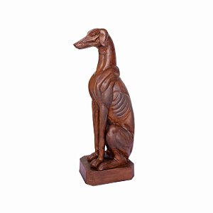 CACHORRO GALGO ESCULTURA JARDIM ANIMAL DECOR FERRO FUNDIDO