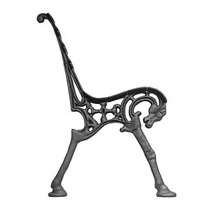 PÉ DE BANCO CAVALINHO JARDIM FERRO FUNDIDO PRONTO ARTES