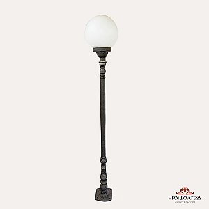 Poste de jardim minha casa iluminação ferro fundido pronto artes