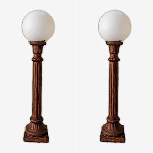 POSTINHO ILUMINAÇÃO 1M POSTE FERRO FUNDIDO 02UN PRONTO ARTES
