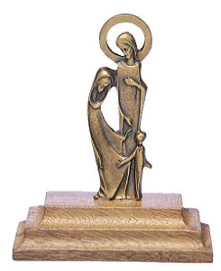 IMAGEM METAL SAGRADA FAMILIA PEQ OV C/PEDESTAL - Toque o Céu