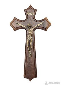 CRUCIFIXO MAD MOLD PAREDE 25CM OV - Toque o Céu