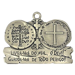 SACRAMENTAL MEDALHA DAS DUAS CRUZES-NIQUEL