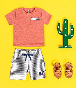Conjunto Camisa E Bermuda Moletinho - ALEKIDS