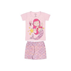 PIJAMA FEMININO EM MEIA MALHA BRILHA NO ESCURO - BICHO BAGUNÇA