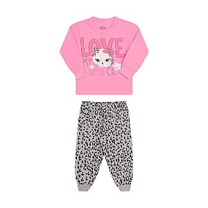PIJAMA FEMININO MANGA LONGA BRILHA NO ESCURO - BICHO BAGUNÇA