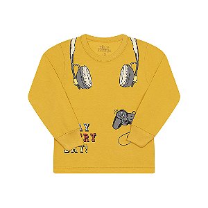 CAMISA MEIA MALHA COM ESTAMPA BRILHA NO ESCURO - BICHO BAGUNÇA