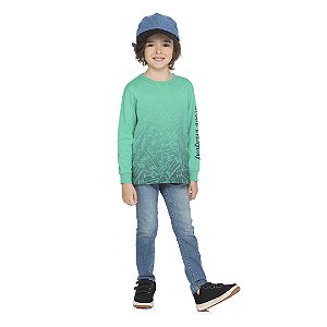 CAMISA EM MEIA MALHA E PUFF NA MANGA - BICHO BAGUNÇA