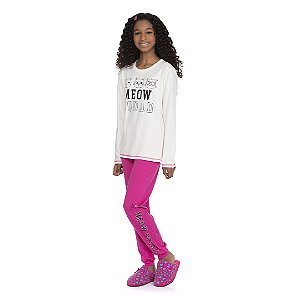 PIJAMA FEMININO ESTAMPA BRILHA NO ESCURO - BICHO BAGUNÇA