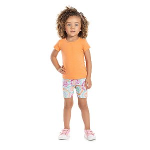 Bermuda ciclista estampada em cotton - BICHO BAGUNÇA