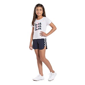 Conjunto feminino em meia malha e moletinho - BICHO BAGUNÇA