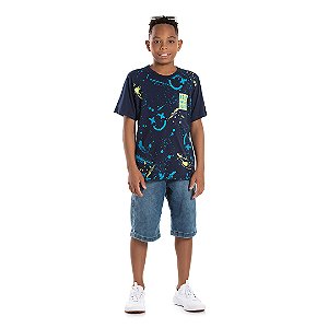 Camiseta masculina em meia malha - BICHO BAGUNÇA