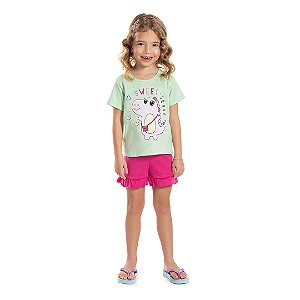 Pijama feminino estampa brilha no escuro - BICHO BAGUNÇA