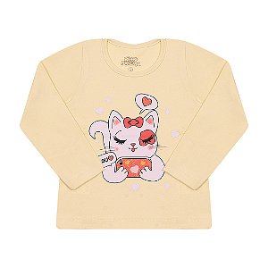 BLUSA FEMININA DE COTTON COM GLITTER NA ESTAMPA - BICHO BAGUNÇA