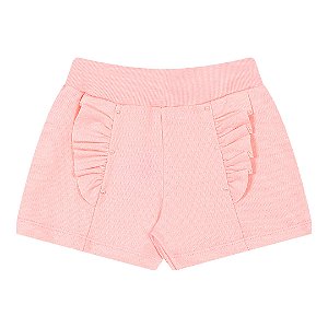 SHORTS EM MOLETINHO C/ PEROLAS APLICADAS - BICHO BAGUNÇA