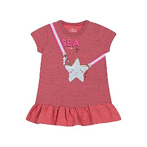 VESTIDO EM MOLETINHO G FLAME - BICHO BAGUNÇA