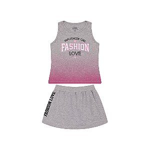 CONJUNTO EM COTTON C/ GLITTER - BICHO BAGUNÇA