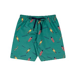 BERMUDA DE TACTEL SUBLIMADO C/ CORDAO - BICHO BAGUNÇA