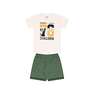 CONJUNTO MEIA MALHA E MOLETINHO MOULINE - BICHO BAGUNÇA