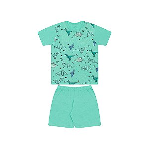 PIJAMA MASCULINO EM MEIA MALHA BRILHA NO ESCURO - BICHO BAGUNÇA