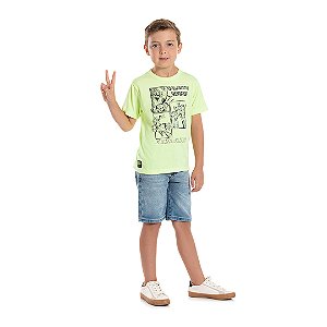 CAMISA EM MEIA MALHA C/ ETIQUETA APLICADA - BICHO BAGUNÇA