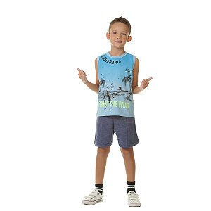 CONJUNTO EM MEIA MALHA E MOLETINHO - BICHO BAGUNÇA