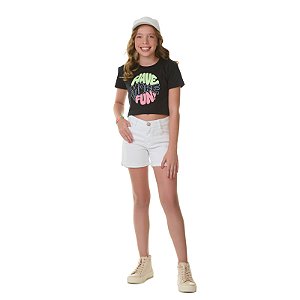BLUSA EM MEIA MALHA COM STRASS - BICHO BAGUNÇA