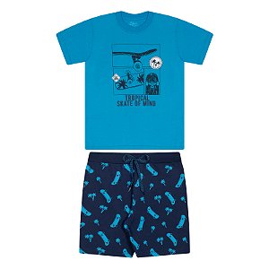 CONJUNTO EM MEIA MALHA E MOLETINHO - BICHO BAGUNÇA