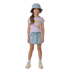 BLUSA EM COTTON COM STRASS - BICHO BAGUNÇA