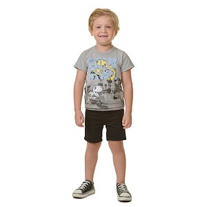 CAMISA EM MEIA MALHA COM PUFF - BICHO BAGUNÇA