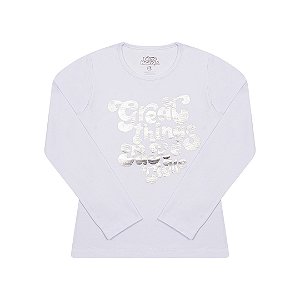 BLUSA DE COTTON COM FOIL NA ESTAMPA - BICHO BAGUNÇA