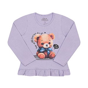 BLUSA DE COTTON COM BABADO - BICHO BAGUNÇA