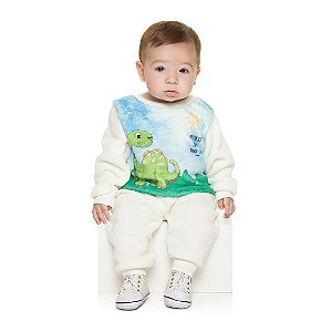 CONJUNTO DE PELO FLEECE COM ESTAMPA - BICHO BAGUNÇA