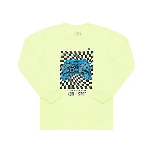 CAMISA DE MEIA MALHA COM PUFF NA ESTAMPA - BICHO BAGUNÇA