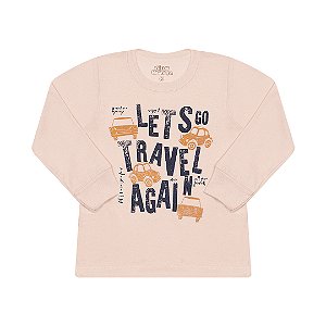 CAMISA DE MEIA MALHA COM GEL NA ESTAMPA - BICHO BAGUNÇA
