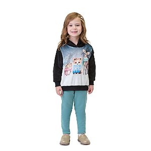 CONJUNTO DE PELO FLEECE E MOLECOTTON - BICHO BAGUNÇA