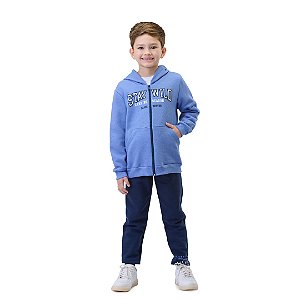 CONJUNTO DE MOLETOM COM ZIPPER E CAPUZ - BICHO BAGUNÇA