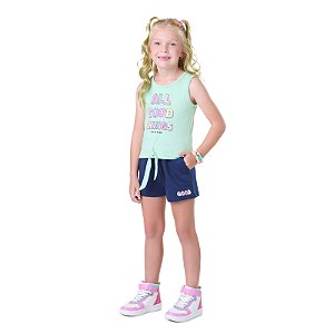 CONJUNTO EM COTTON E MOLETINHO - BICHO BAGUNÇA