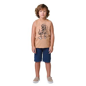 REGATA EM MEIA MALHA FLAME - BICHO BAGUNÇA