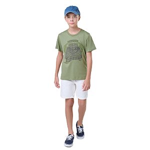 CAMISETA DE MEIA MALHA COM PUFF NA ESTAMPA - BICHO BAGUNÇA