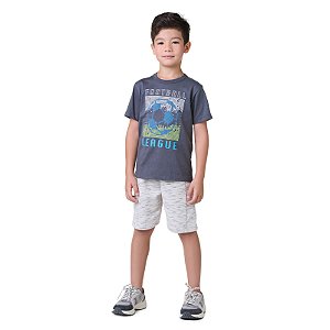 CONJUNTO EM MEIA MALHA E MOLETINHO JET - BICHO BAGUNÇA