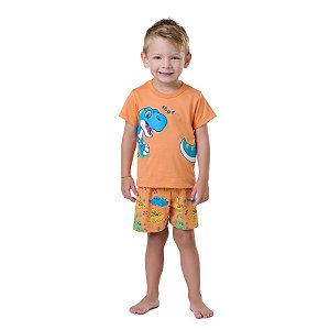 PIJAMA MASCULINO EM MEIA MALHA BRILHA NO ESCURO - BICHO BAGUNÇA