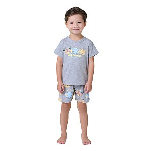 PIJAMA MASCULINO EM MEIA MALHA BRILHA NO ESCURO - BICHO BAGUNÇA