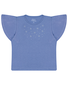 BLUSA EM MALHA POA COM STRASS - BICHO BAGUNÇA