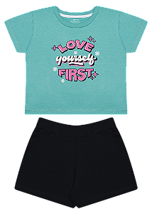 CONJUNTO EM MEIA MALHA E MOLETINHO - BICHO BAGUNÇA