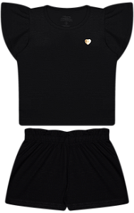 CONJUNTO EM MALHA POA COM APLIQUE E PLAQUINHA - BICHO BAGUNÇA