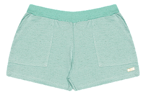 SHORTS EM MOLETINHO LINHO COM BOLSO E PLAQUINHA - BICHO BAGUNÇA
