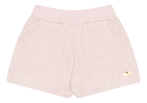 SHORTS EM MOLETINHO LINHO COM PLAQUINHA - BICHO BAGUNÇA