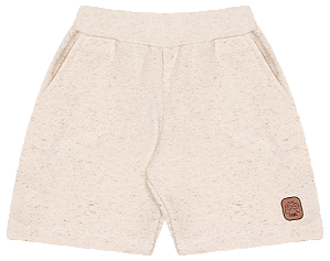 BERMUDA EM MOLETINHO LINHO COM BOLSO E PLAQUINHA - BICHO BAGUNÇA