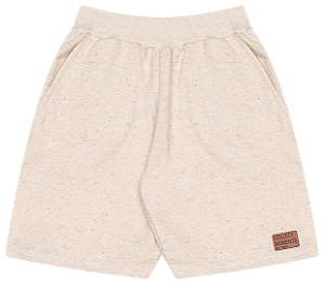 BERMUDA EM MOLETINHO LINHO COM BOLSO E APLIQUE - BICHO BAGUNÇA